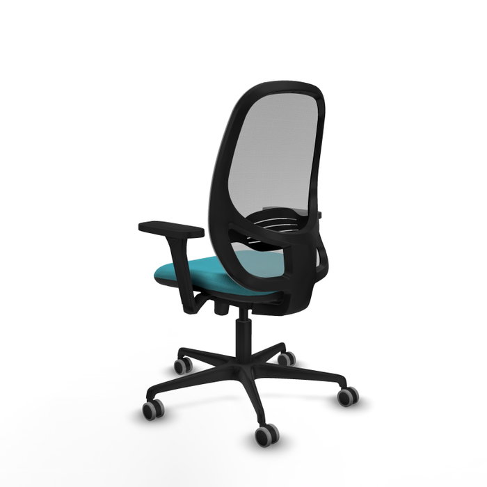 PIQUERAS Y CRESPO Silla de oficina Cilanco con mecanismo Sincro/Traslack, Turquesa y Gris