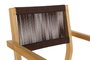DKD Home Decor Set de 5 Mesas Terraza y Jardín Marrón Teca y Cuerda 90 x 75 x 90 cm