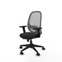 PIQUERAS Y CRESPO Silla de oficina Cilanco con mecanismo Sincro/Traslack, Negro y Gris