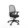 PIQUERAS Y CRESPO Silla de oficina Cilanco con mecanismo Sincro/Traslack, Negro y Gris