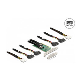 DeLOCK Tarjeta PCI Express 4.0 x16 a 4 x SFF-8639 NVMe Perfil Bajo
