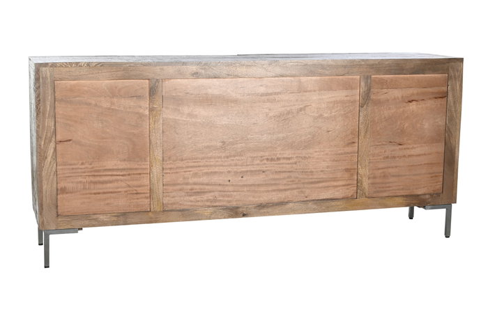 DKD Home Decor Buffet de Mango y Metal Marrón Oscuro