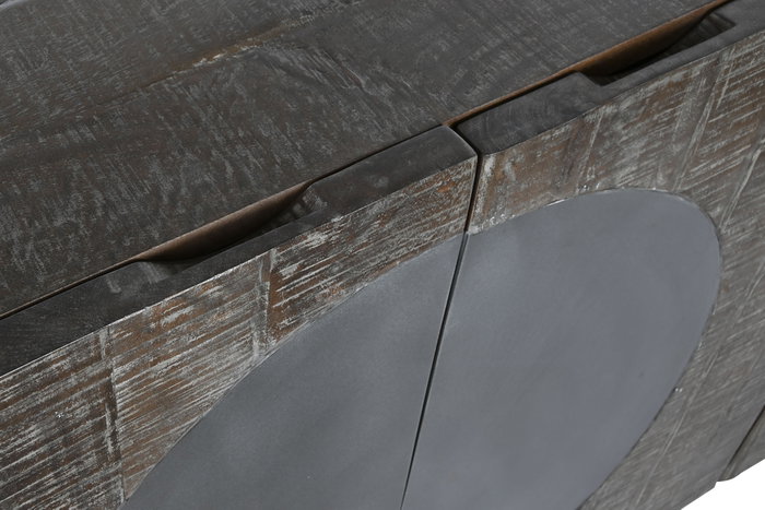 DKD Home Decor Buffet de Mango y Metal Marrón Oscuro