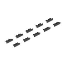 DeLOCK 64243 Cubierta antipolvo para USB 3.0 Tipo Micro-B hembra, 10 unidades, Negro