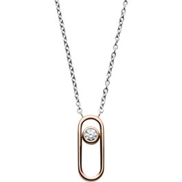 Skagen Collar de Acero Inoxidable con Adorno Rosado y Circonita Cúbica SKJ1169998