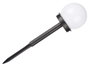 IBERGARDEN Baliza Solar Bola Luz Blanca 10 cm Plástico (Set de 12)