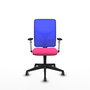PIQUERAS Y CRESPO Silla de oficina Motilla con mecanismo Sincro, Rosa y Azul