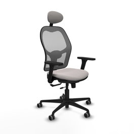 PIQUERAS Y CRESPO Silla de oficina Jorquera con mecanismo Sincro/Traslack Blanco/Gris
