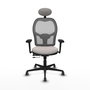 PIQUERAS Y CRESPO Silla de oficina Jorquera con mecanismo Sincro/Traslack Blanco/Gris