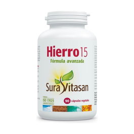 Sura Vitasan Hierro 15, 90 cápsulas