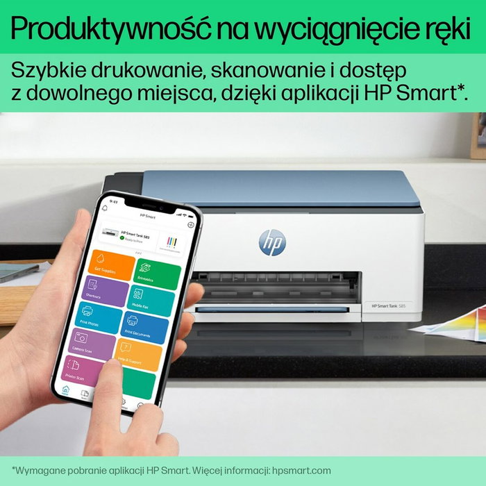 HP Smart Tank 585 Wi-Fi Bluetooth Multifunción