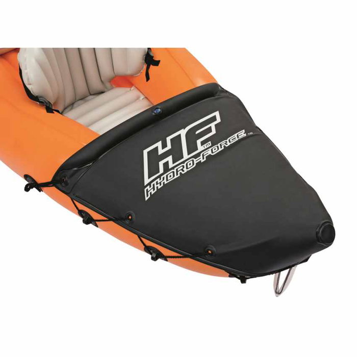 Bestway 65077 Kayak Hinchable Hydro-Force Lite-Rapid X2 Naranja, 2 Personas, con Remos de Aluminio y Bomba de Inflado Rápido