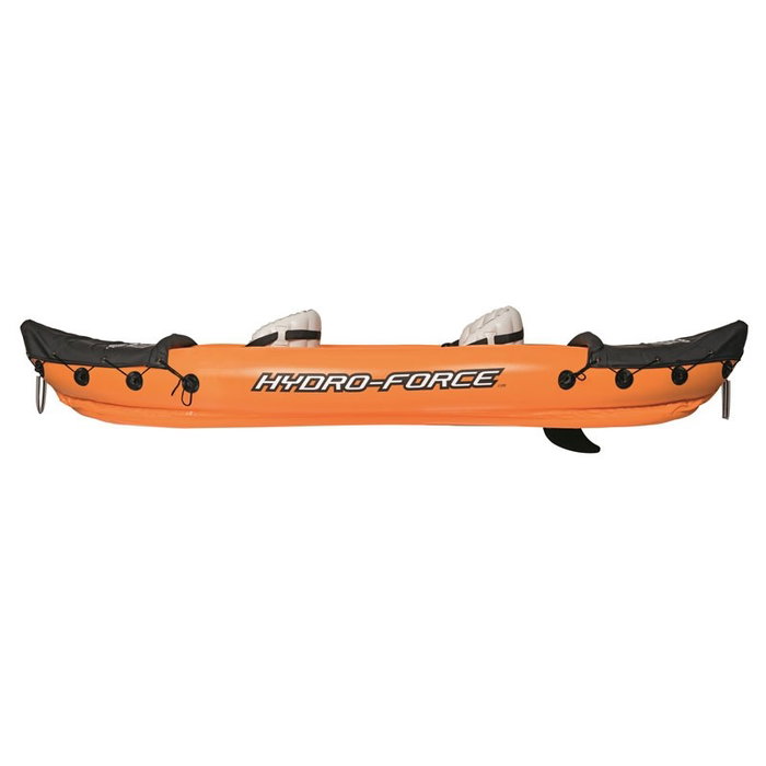Bestway 65077 Kayak Hinchable Hydro-Force Lite-Rapid X2 Naranja, 2 Personas, con Remos de Aluminio y Bomba de Inflado Rápido