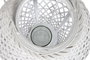 DKD Home Decor Portavelas Bambú y Cristal Trenzado Blanco