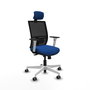 PIQUERAS Y CRESPO Silla de oficina Yunquera con mecanismo Sincro/Traslack, Azul y Negro