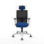 PIQUERAS Y CRESPO Silla de oficina Yunquera con mecanismo Sincro/Traslack, Azul y Negro