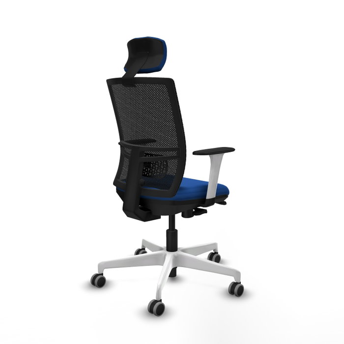 PIQUERAS Y CRESPO Silla de oficina Yunquera con mecanismo Sincro/Traslack, Azul y Negro PIQUERAS Y CRESPO Silla de oficina Yunquera con mecanismo Sincro/Traslack, Azul y Negro