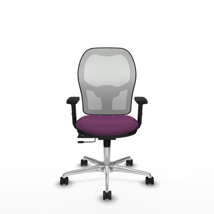 PIQUERAS Y CRESPO Silla de oficina Jorquera con mecanismo Sincro/Traslack Morado y Blanco