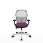 PIQUERAS Y CRESPO Silla de oficina Jorquera con mecanismo Sincro/Traslack Morado y Blanco