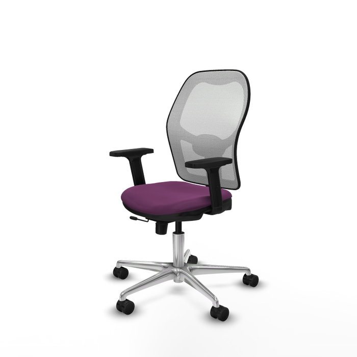 PIQUERAS Y CRESPO Silla de oficina Jorquera con mecanismo Sincro/Traslack Morado y Blanco