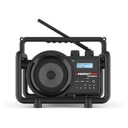 Perfectpro DABBOX Radio Portátil Baustellenradio Digital DAB+/FM 7W LCD Bluetooth Resistente IP54 Negro