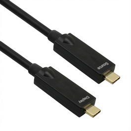 ROLINE Cable USB 3.2 Gen 2 AOC C-C ST/ST 10Gbit/s 4K60Hz PD 60W Negro 10m