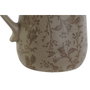 DKD Home Decor Jarra de Gres Cottage 23 con Diseño de Hojas Mate Marrón y Verde