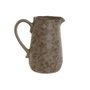 DKD Home Decor Jarra de Gres Cottage 23 con Diseño de Hojas Mate Marrón y Verde