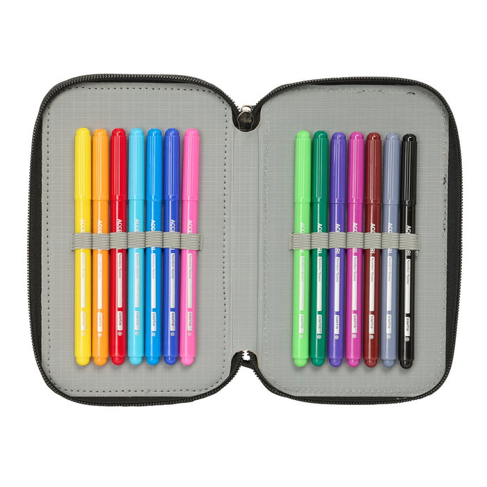 Portatodo The Avengers Azul Negro 12,5 x 19,5 x 5,5 cm 37 Piezas