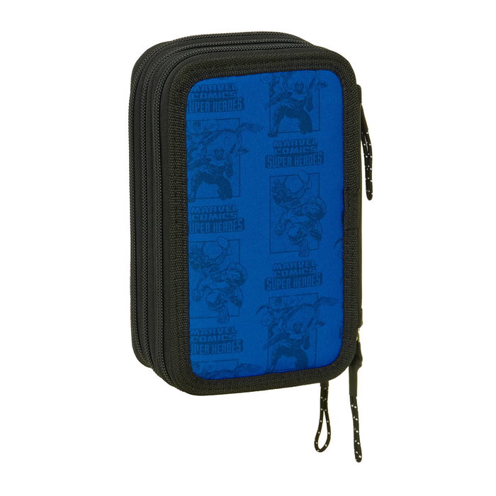 Portatodo The Avengers Azul Negro 12,5 x 19,5 x 5,5 cm 37 Piezas