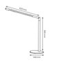 Archivo 2000 Lámpara LED de Sobremesa Aura 5067 NE con Regulador de Intensidad y Temperatura de Color 15x39x42 cm Negro