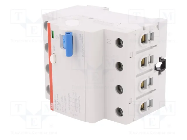 ABB F204AC-63/0.03 Interruptor diferencial 4 polos 63A 30mA ABB F204AC-63/0.03 Interruptor diferencial 4 polos 63A 30mA