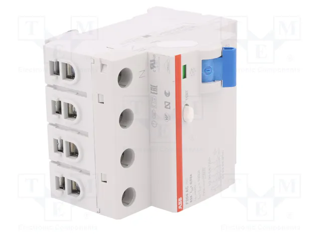 ABB F204AC-63/0.03 Interruptor diferencial 4 polos 63A 30mA ABB F204AC-63/0.03 Interruptor diferencial 4 polos 63A 30mA