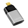 LogiLink Adaptador USB 3.2 Gen2 Type-C a HDMI 4K/60 Hz y USB-C con PD, Negro/Gris