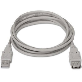AISENS - CABLE USB 2.0, TIPO A/M-A/H, BEIGE, 1.0M