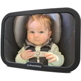 Dreambaby Espejo Retrovisor Rectangular Grande Regulable para Asiento Trasero 20 x 24 cm DRE9312742402631 Negro