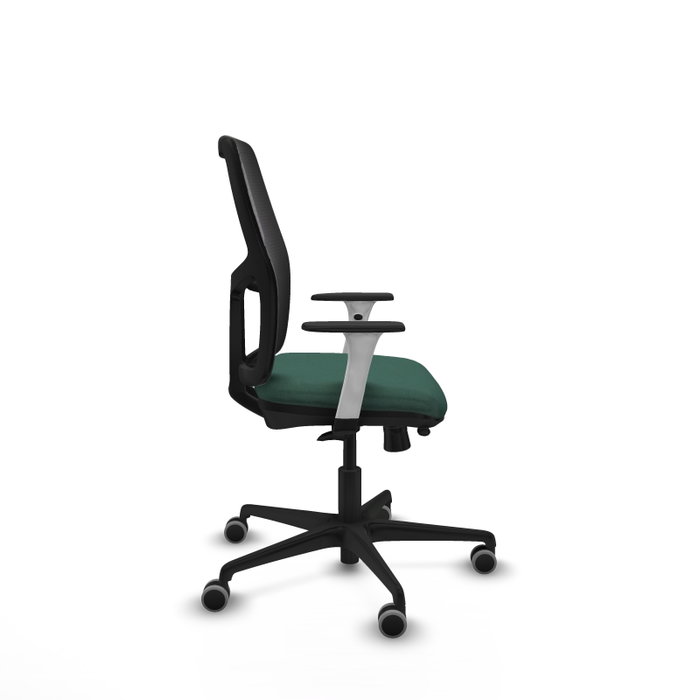 PIQUERAS Y CRESPO - Silla de oficina bonita Alfera con brazos ByN, mecanismo Sincro/Traslack, sin cabecero, apoyo lumbar 1D y respaldo fijo para comodidad operativa.