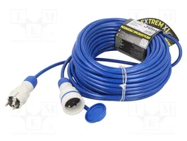 KEL Prolongador de alimentación H07BQ-F 3G1,5mm2 30m azul