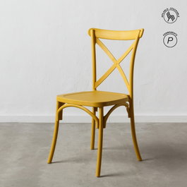 Silla Apilable Amarillo Polipropileno 48,50 X 43 X 91 cm (Set de 4)