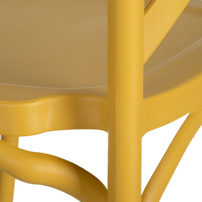 Silla Apilable Amarillo Polipropileno 48,50 X 43 X 91 cm (Set de 4)