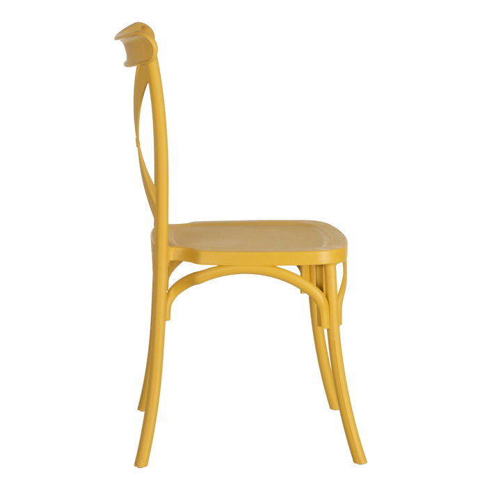Silla Apilable Amarillo Polipropileno 48,50 X 43 X 91 cm (Set de 4)