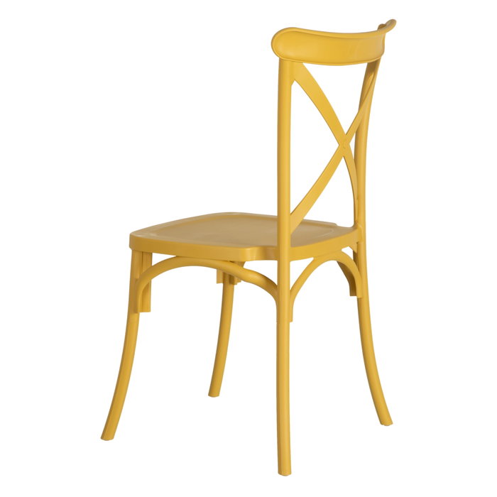 Silla Apilable Amarillo Polipropileno 48,50 X 43 X 91 cm (Set de 4)