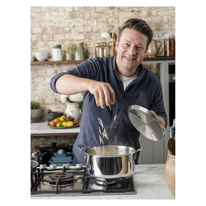 Tefal E307S7 Juego de Ollas de 7 Piezas by Jamie Oliver de Acero Inoxidable Apto para Inducción y Lavavajillas