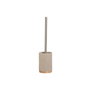 DKD Home Decor Escobillero de Resina y Bambú Beige y Plateado 9x9x37 cm