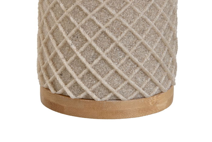 DKD Home Decor Escobillero Beige Plateado 9 x 37 x 9 cm (2 Unidades)