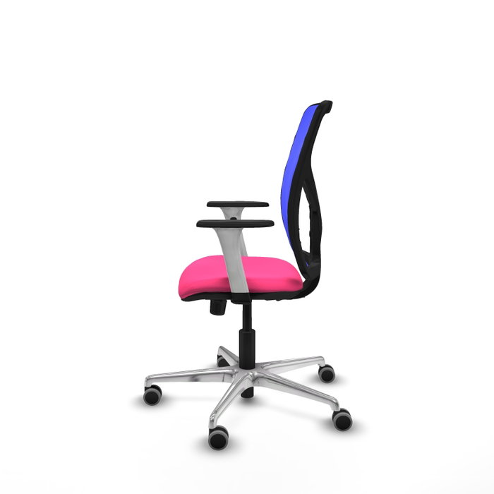 PIQUERAS Y CRESPO Silla de oficina Motilla con mecanismo Sincro, Rosa y Azul