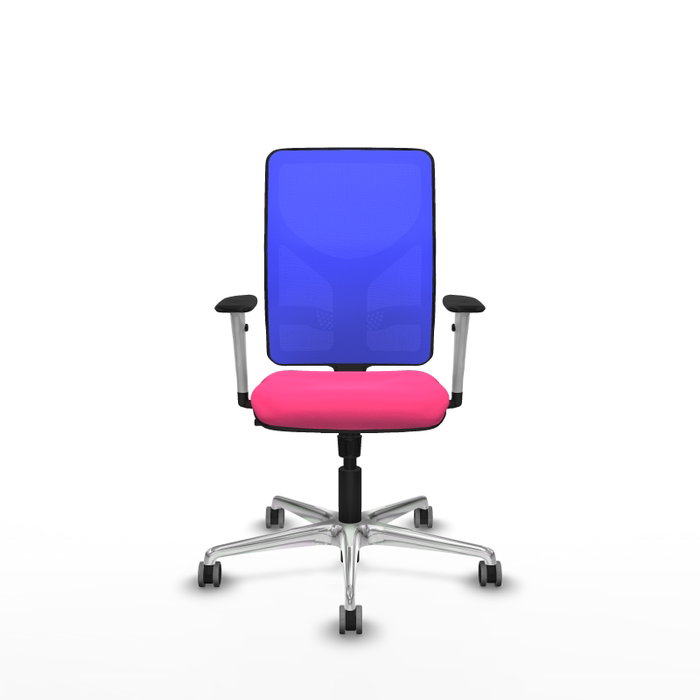 PIQUERAS Y CRESPO Silla de oficina Motilla con mecanismo Sincro, Rosa y Azul