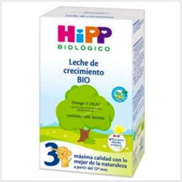 HIPP Leche Crecimiento 3 Bio 500Gr para Bebés a partir de 12 Meses con Omega 3 Vitaminas y Minerales