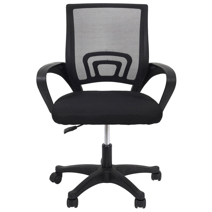 Home Deco Factory Silla de Oficina Negra Essentiel Regulable en Altura 62x54 cm