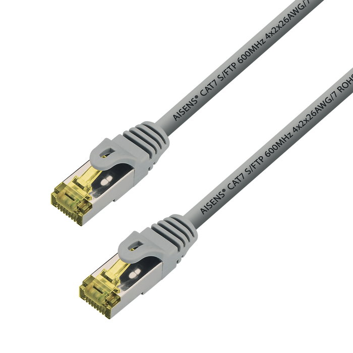 AISENS - CABLE DE RED LATIGUILLO RJ45 LSZH CAT.7 600 MHZ S/FTP PIMF AWG26, GRIS, 10M AISENS - CABLE DE RED LATIGUILLO RJ45 LSZH CAT.7 600 MHZ S/FTP PIMF AWG26, GRIS, 10M